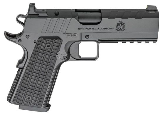 Springfield FIRSTLINE 4.25” 1911 Emissary AOS 9mm Pistol with black Cerakote finish